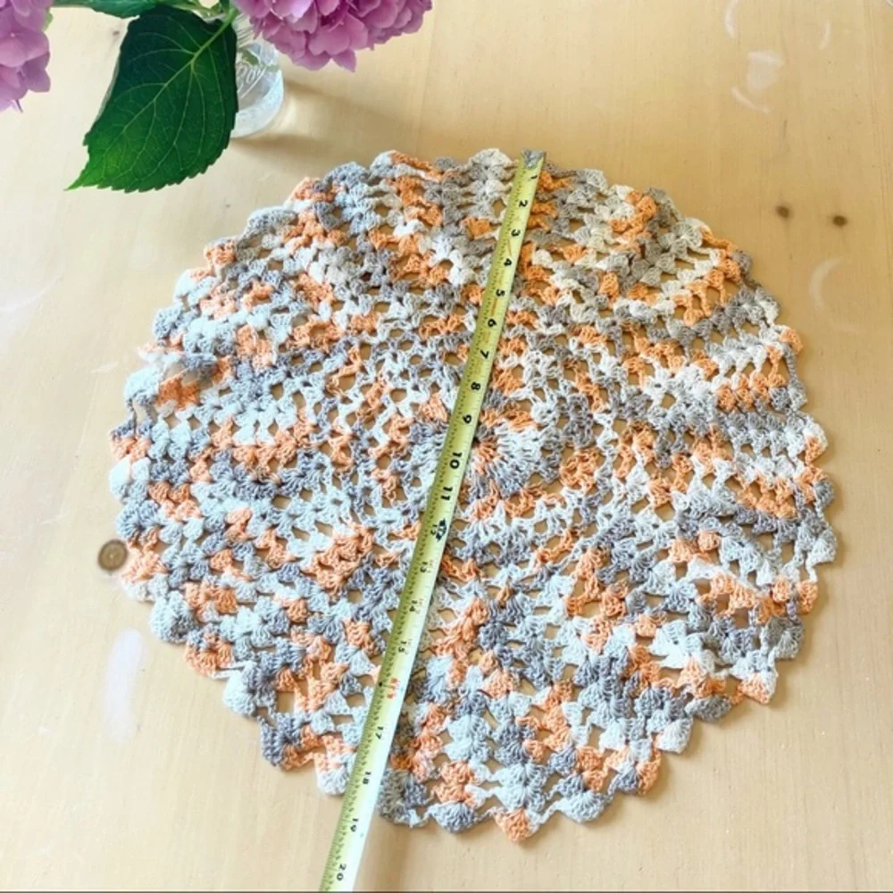 Large Vintage Hand Crocheted Lace Doily